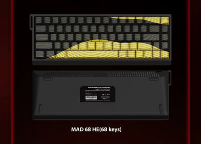 Madlions Mad 60He Magnetic Switch Mechanical Keyboard MAD68 Wired Keyboard Mad60he Custom MAD68he Esports Gamer Keyboard Gifts