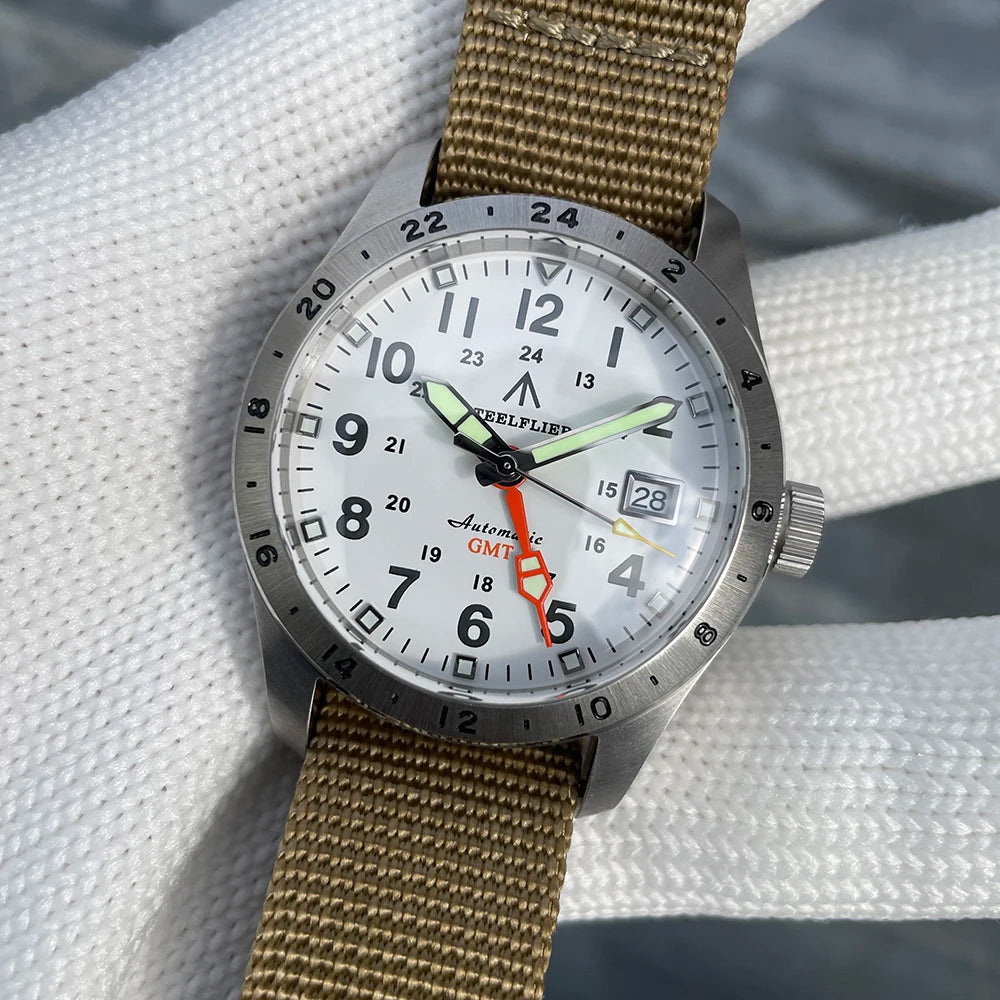 STEELFLIER Official SF792 GMT Mechanische Armbanduhr NH34 Uhrwerk Super BGW9 C3 Leuchtmasse 200M wasserdichte Luxus-Taucheruhr für Herren