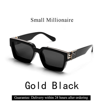 Ruiao Retro Black Millionaire Shades Luxury Sunglasses 2026 For Men Designer Famous Brand Square Sun Glasses Man Women Sunglass