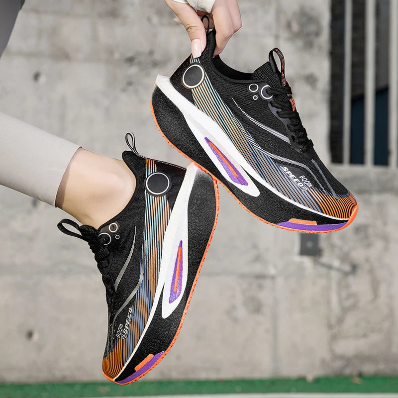 Moški in ženski tekaški copati Carbon Board za profesionalni maraton, lahki, z odbojnim blaženjem in dihanjem, športni copati