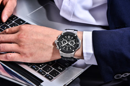 PAGANI DESIGN Men's Watches Luxury Rose Gold Sport Chronograph Japan VK64 Quartz Watch For Men Fluororubber Strap Wristwatch Men