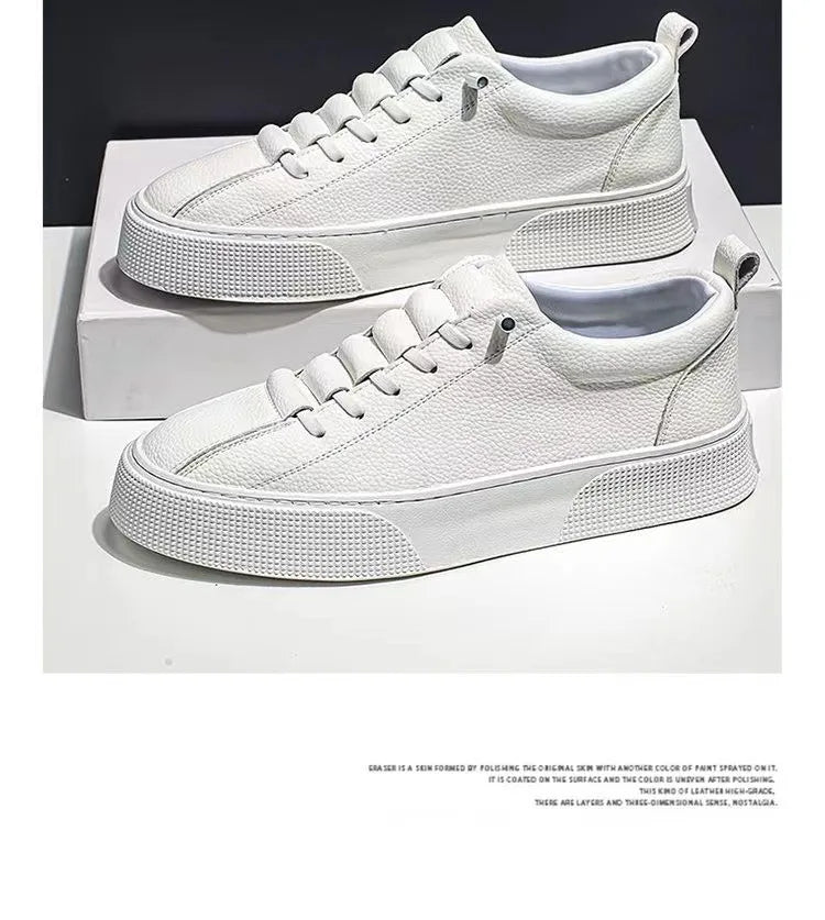 Sneakers da uomo, scarpe casual da uomo, ballerine da uomo, zapatillas da uomo, scarpe leggere in pelle PU traspiranti, scarpe da tennis sportive da uomo bianche