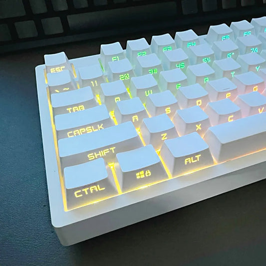 131 Keys Side Engraving Backlit Keycaps for Cherry MX Switch Mechanical Keyboard OEM Profile ABS Keycap Personality Key Caps DIY