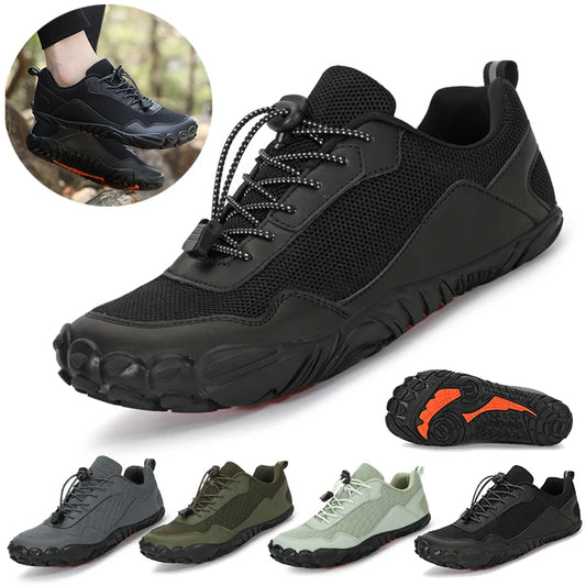Men's Barefoot Hiking Shoes Breathable Outdoor Sports Climbing Shoes Trekking Sneakers Non-Slip Comfortable Men's Casual Jogging Footwear