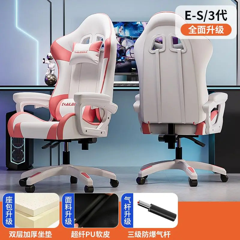 Ergonomic Gaming Chair Racing Style Computer Chair with Adjustable Armrests, Reclining Office Chair, E-Sports Chair for Home & Office