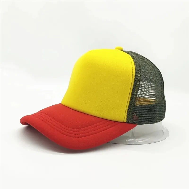 Unisex Cheaper 5 Panel Trucker Hat For Adult Summer Net Baseball Cap Men Women Blank Mesh Adjustable Sun Hat Visor