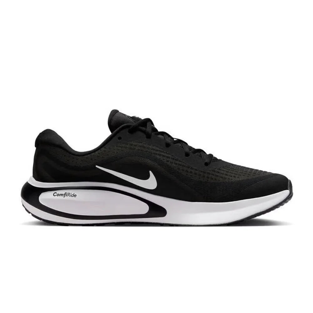 Nike Journey Run: Comfortable, Breathable, Non-Slip, Durable Casual Low-Top Running Shoes for Men – Black and White FN0228-001