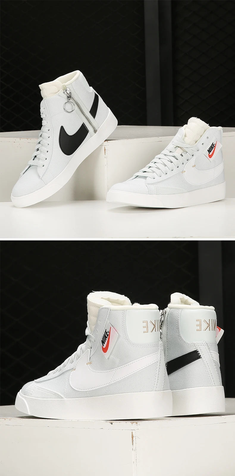 Nike genuíno Seasonal New — sapatilhas casuais de cano alto para mulher BQ4022-400