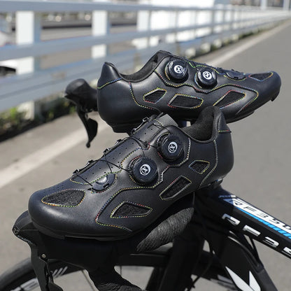 Pantofi de mountain bike pentru bărbați, pantofi de ciclism cu cataramă rapidă, compatibili cu pedalele cu sistem SPD, pentru interior și exterior, pantofi MTB pentru femei