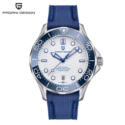 PAGANI DESIGN 2026 New V2 Waves 200M Relógio de mergulho automático masculino de luxo, cristal de safira, relógio de pulso masculino AR
