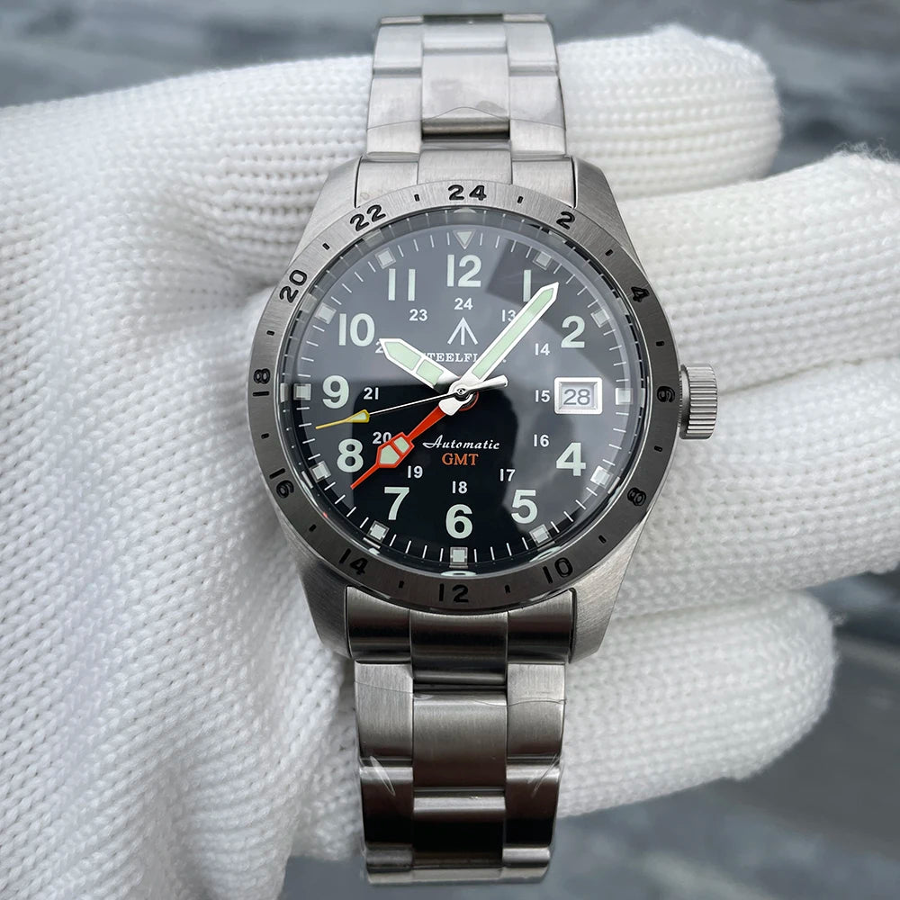 STEELFLIER Official SF792 GMT Mechanische Armbanduhr NH34 Uhrwerk Super BGW9 C3 Leuchtmasse 200M wasserdichte Luxus-Taucheruhr für Herren