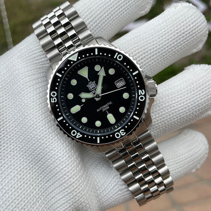 Mechanical Watch for Men STEELDIVE SD1973 Japan NH35 Automatic Movement Ceramic Bezel 200M Waterproof Classic Dive Small Abalone