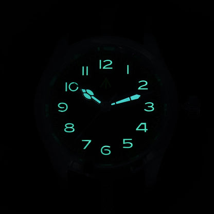Militado ML08 Quartz Watch VH31 Movement Double Domed Sapphire Crystal Wristwatch Super C3 Green Luminous 38mm Vintage Watches