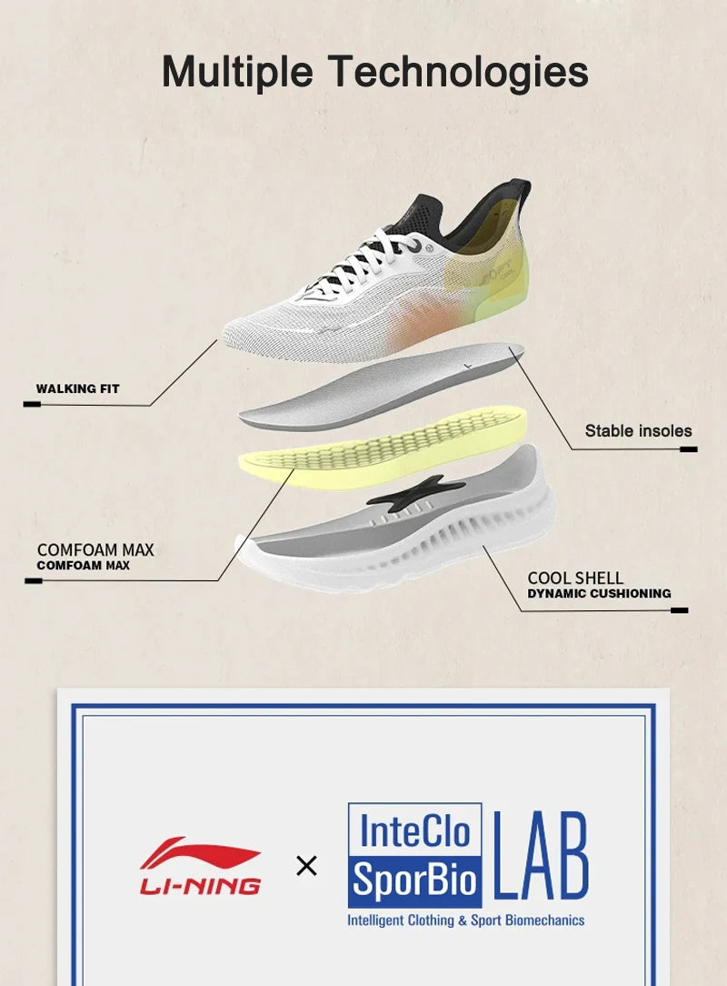 Li-Ning moški čevlji SOFT COOL 2 Lifestyle s tehnologijo COMFOAM MAX Cushion, COOL SHELL, dihanjem in podporo – LiNing casual superge AGLV009