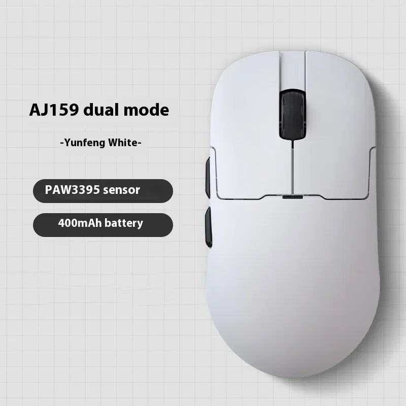 Rato Gaming Sem Fios AJAZZ AJ159 APEX Tri-Mode 8K, Sensor PAW3950 de Baixa Latência, Base de Carregamento, Personalizável, Leve, para PC Gamer