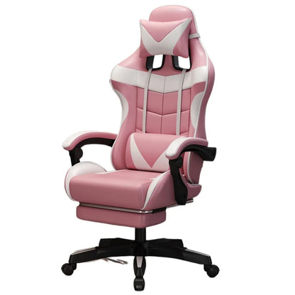 Ergonomic Gaming Chair for Home Office with Footrest, Reclining Computer Chair, Adjustable Swivel Gaming Chair with Lumbar Support for Streamers