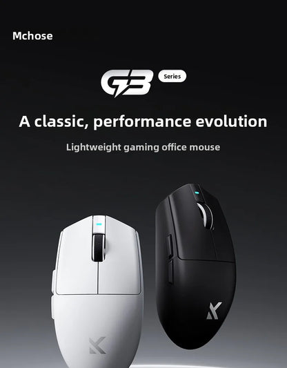 Ratón inalámbrico MCHOSE G3 V2 PRO Bluetooth trimodo ergonómico y ligero para portátil, oficina, gaming y accesorios de ordenador