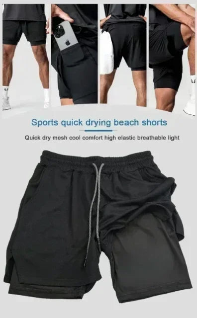 Dragon Ball Peripherie bedruckte Double-Shorts Majin Buu GOKU – amerikanische Sport-Shorts, bequeme, lockere und atmungsaktive Sommerhose für Herren