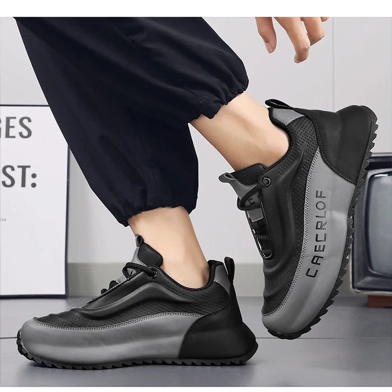Merkbescherming: nieuwe lichtgewicht, antislip, ademende, slijtvaste hardloop- en sportschoenen voor heren, veelzijdig en geschikt voor vrijetijdsgebruik