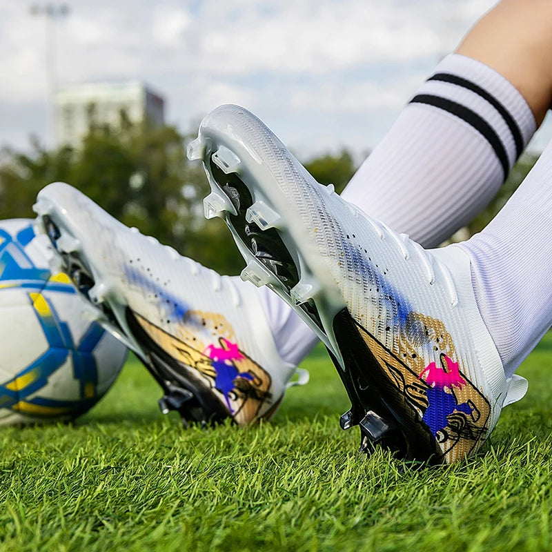 Chaussures de football pour hommes, bottes de football professionnelles originales, chaussures de terrain décontractées de haute qualité, ultra-légères, antidérapantes, pour activités de plein air.