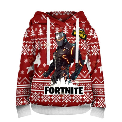 Fortnite Kids Sweatshirt Victory Royale 3D Printed Hoodies for Men, Women, and Children, Game Hooded Streetwear Pullover, Perfect Birthday Gift