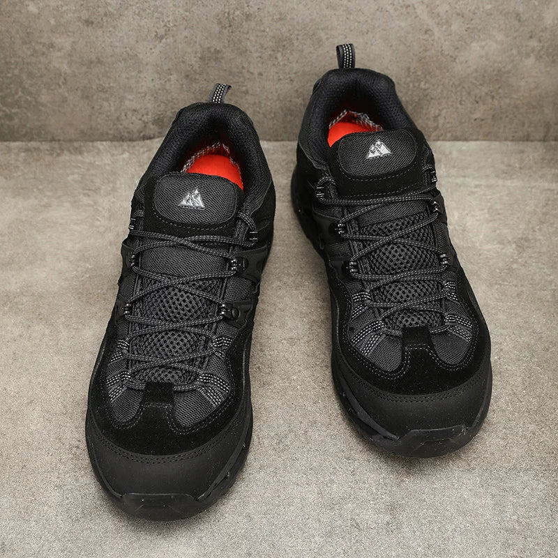 HIKEUP Non-Slip Wear-Resistant Outdoor Hiking Shoes, Breathable Splashproof Climbing Sneakers for Men, Trekking, Tourism, Mountain Shoes