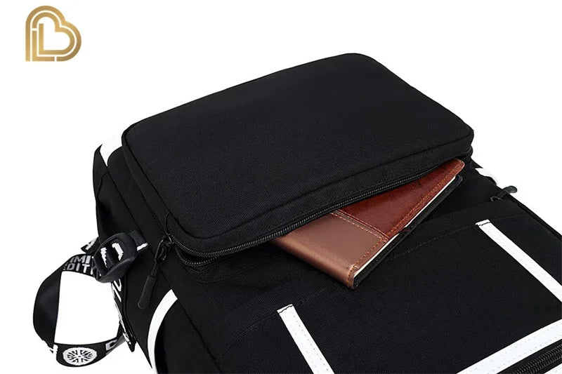 Ultima Knight F-Fortnited Battle Royale Rucksack mit USB-Ladeanschluss, Anime-Figuren und Studienfach für Schreibwaren für Schüler