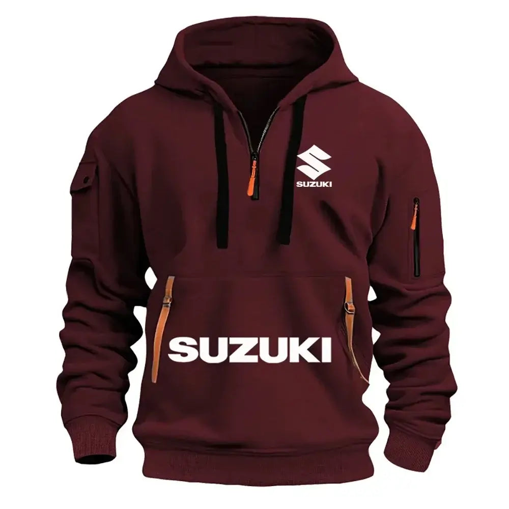 Suzuki's newmen's hooded sweatshirt casual outdoor sports sweatshirt warm for autumnandwinter perfect for motorcycle enthusiasts, Produit gaming premium Fraquane, produits de luxe