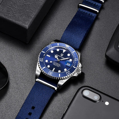 New PAGANI DESIGN Diving Automatic MechanicalWatch Luxury Sports WaterproofWatch Stainless Steel Sapphire Luminous Watch for Men