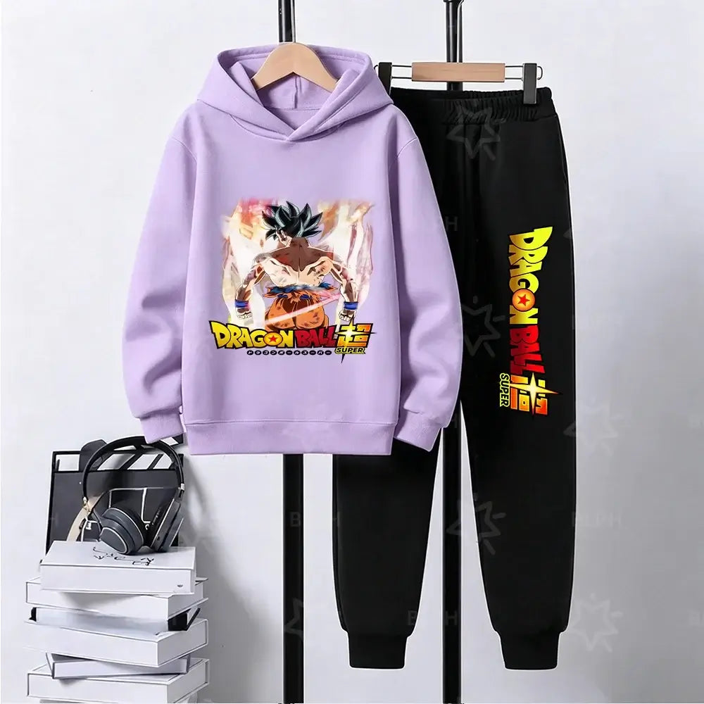 Produit gaming premium Fraquane, Kids Dragon Ball Camo Goku Printed Hoodie Set Casual Loose Comfortable Long Sleeve Sweatshirt Pants 2 Piece Outfits for Boys
