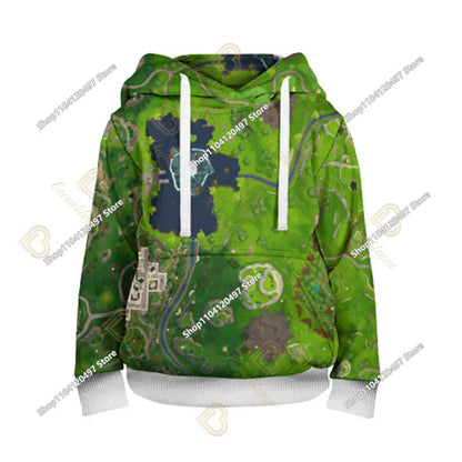 Children Battle Royals Hoodie Fortnite Boys Girls Cartoon Printed Pullovers Kids Sweatshirt Harajuku Streetwear Spring Winter