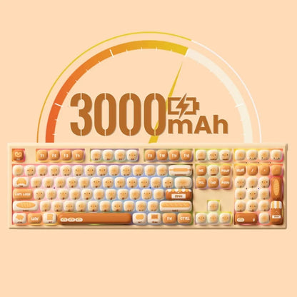 Akko MonsGeek MG108B Bun Wonderland kabellose mechanische Tastatur MOG-Profil RGB 108 Tasten Full Size Hot Swap USB / 2.4G / BT 5.0