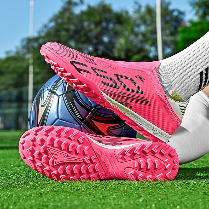 Chaussures de football pour hommes, crampons de football pour terrain en gazon, chaussures de sport pour entraînement, crampons de football antidérapants, crampons de football.