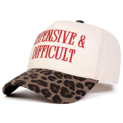 Unisex EXPENSIVE DIFFICULT Letter Embroidery Baseball Caps Spring Autumn Outdoor Adjustable Casual Hats Sunscreen Hat Sports Cap