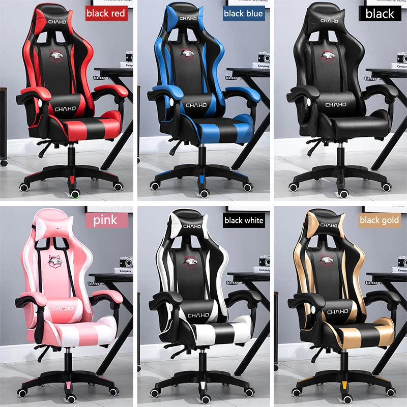 Joylive WCG High-quality Leather Computer Gaming Chair Cafe Racing Chair for Office and Game Room