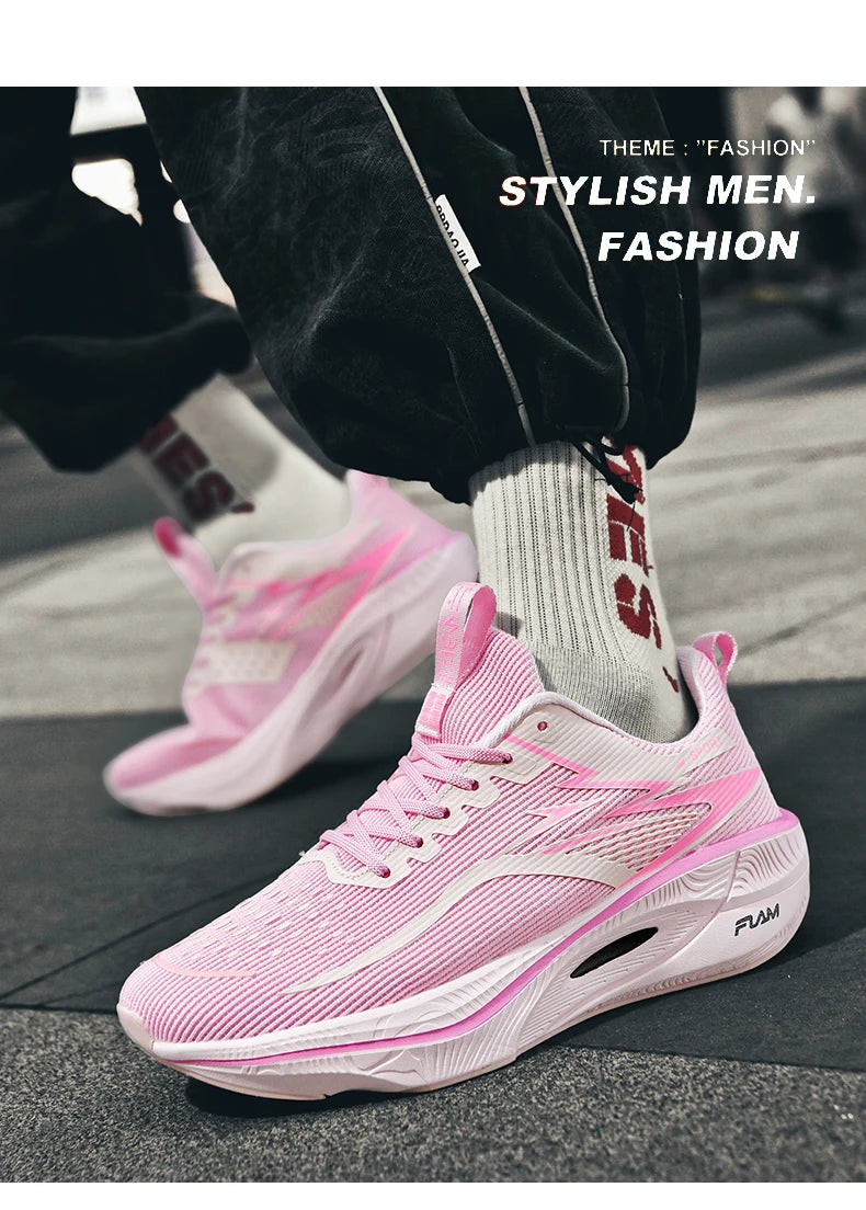 2026 New Men's Sports Running Shoes, Marathon-Ready, Breathable, Lightweight, Comfortable Women's Athletic Sneakers, Jogging Tennis Air Cushion