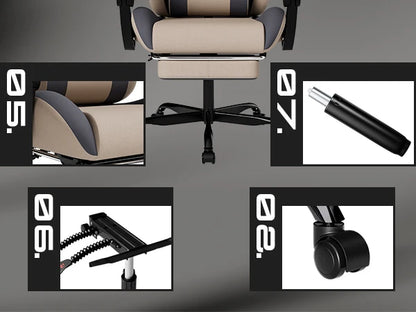 SUKIDA Ergonomic Racing Gaming Chair Adjustable Swivel with Headrest and Lumbar Support for Office and Gaming
