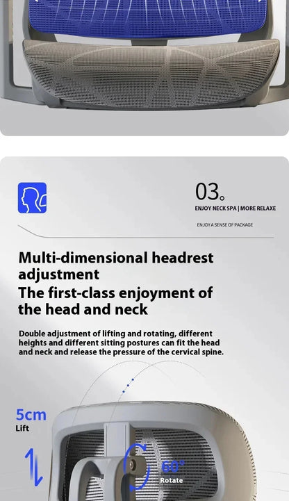 Ergonomic Gaming Chair with 3D Headrest, Adjustable Armrests, Lumbar Support, Reclining Computer Desk Chair with Footrest for Office & Gaming