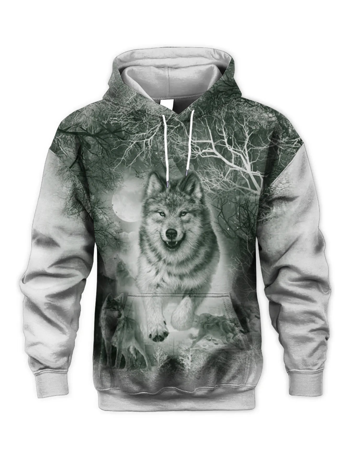 Fashion Animal Men's Hoodie Wolf 3D Print Fall Sweatshirt Hoodie Street Casual Sweatshirt Y2K Men's Oversized Unisex Clothing