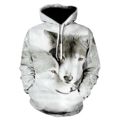 Ferocious Wolf Head Anime Sweatshirt 3D Printed Hoodies Men/Women Fashion Clothing Harajuku Kids Men's Coat