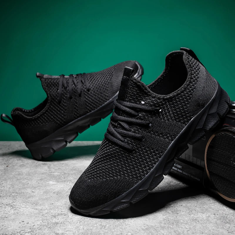 Zapatillas deportivas para hombre, ligeras y transpirables, para correr, para todas las estaciones, tallas grandes, clásicas, informales, deportivas, con suela gruesa, para caminar