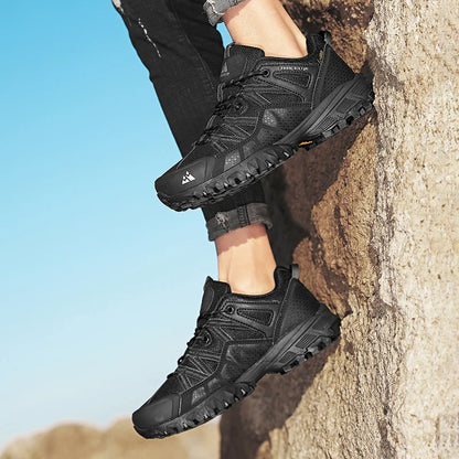 HIKEUP Sneakers traspiranti, ammortizzate e antiscivolo - Scarpe da trekking da uomo - Scarpe da corsa e trekking - Scarpe da montagna per attività all'aperto da uomo