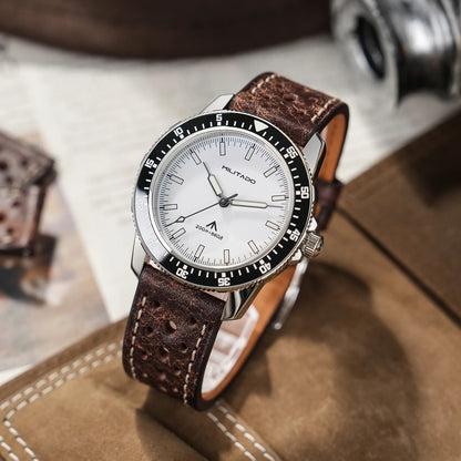 MILITADO ML25 VH31 Sweep Second Quartz Watch Men Swiss Ronda 515 Movement 200m Sapphire Crystal Ceramic Bezel 316L Steel Watches