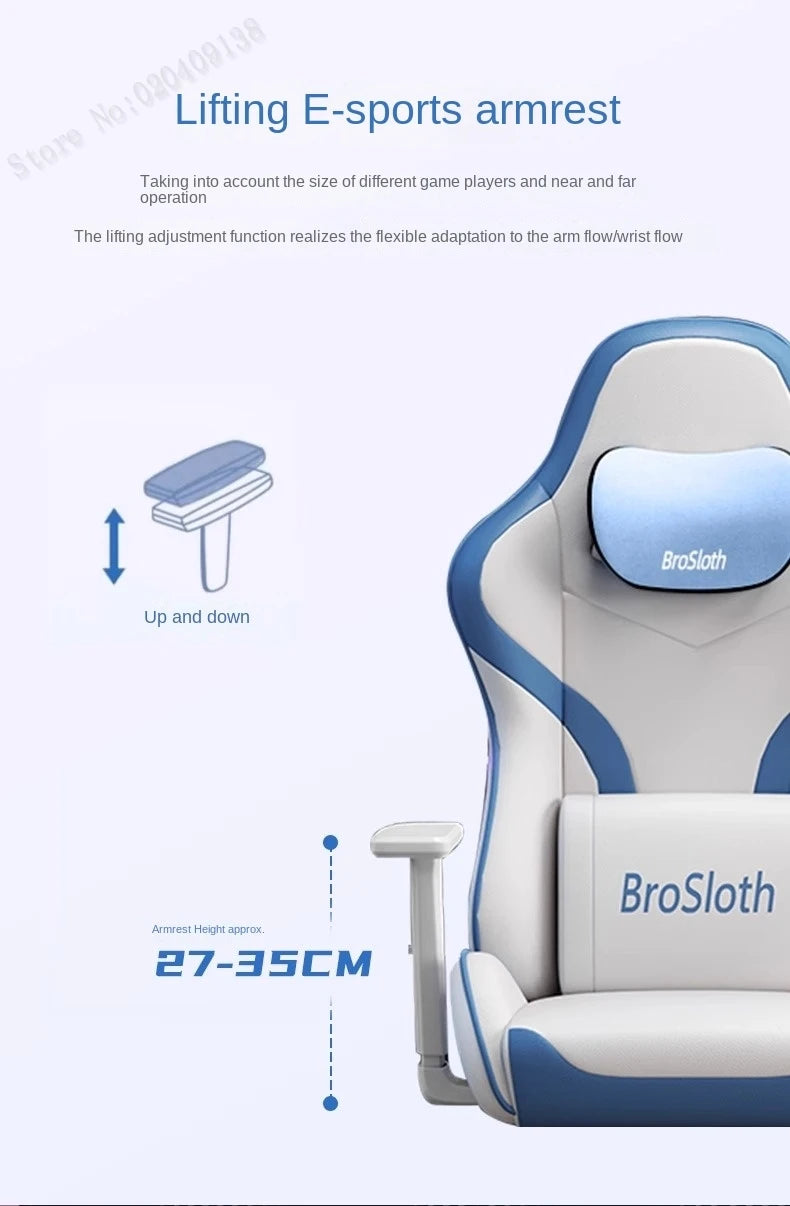 S6 Ergonomic Gaming Chair with Adjustable Backrest, Comfortable Computer Chair, Swivel Lift Chair with Armrests for Gaming & Office