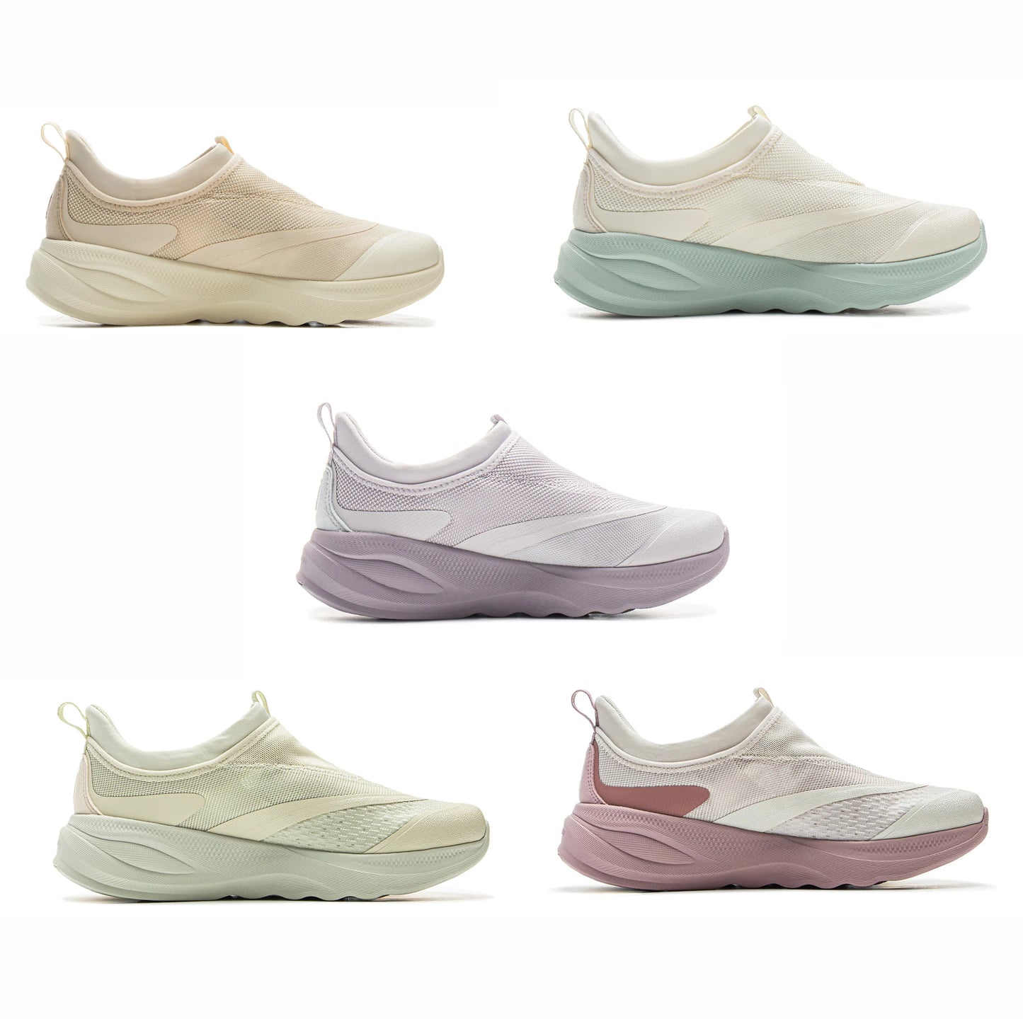 Li-Ning Women's SOFT GO 2 Slip-On Casual Walking Shoes COMFOAM Breathable Flexible Li-Ning Comfortable Sports Sneakers AGLV006