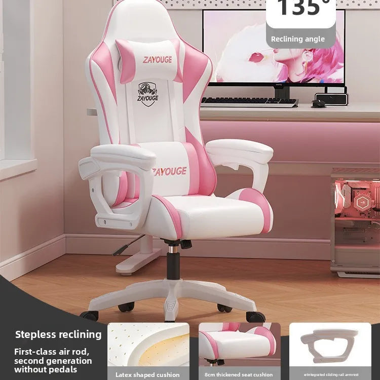 Ergonomic Gaming Chair Reclining Office Chair Home Computer Desk Swivel Rideable Gaming Seat for Bars and Esports Study Chair