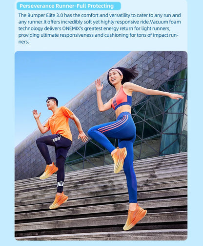 ONEMIX Nieuwe hardloopschoenen met demping voor heren, geschikt voor intensieve hardlopers, met veters, sportschoenen voor dames, antislip, outdoor, atletische herensneakers