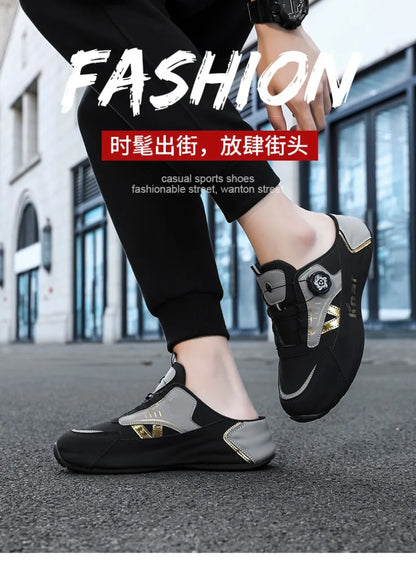 Platform-sneakers med åndbart, trendy mesh til sommeren, nye sports- og fritidssko til mænd i store størrelser 39-48