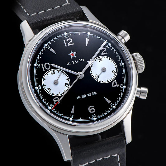 1963 Panda Pilot Chronograph Watch Men 40mm Air Force Sapphire Senior ST1901 Mechanical Wristwatches Retro Clock Men's Watch
