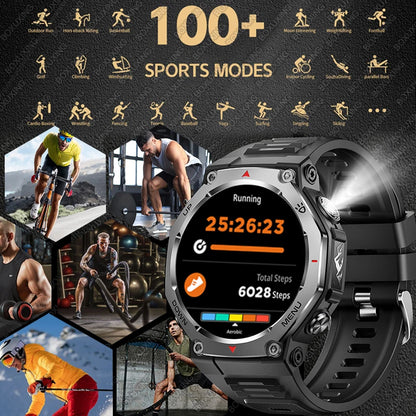 T-Rex 3 Military Smartwatch for Men  GPS Sports Tracker, 5ATM Waterproof, Heart Rate Monitor & Bluetooth Calling